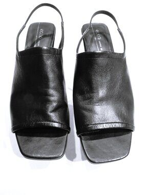 ECCO Black Open Toe Slingback Sandals in Size 9